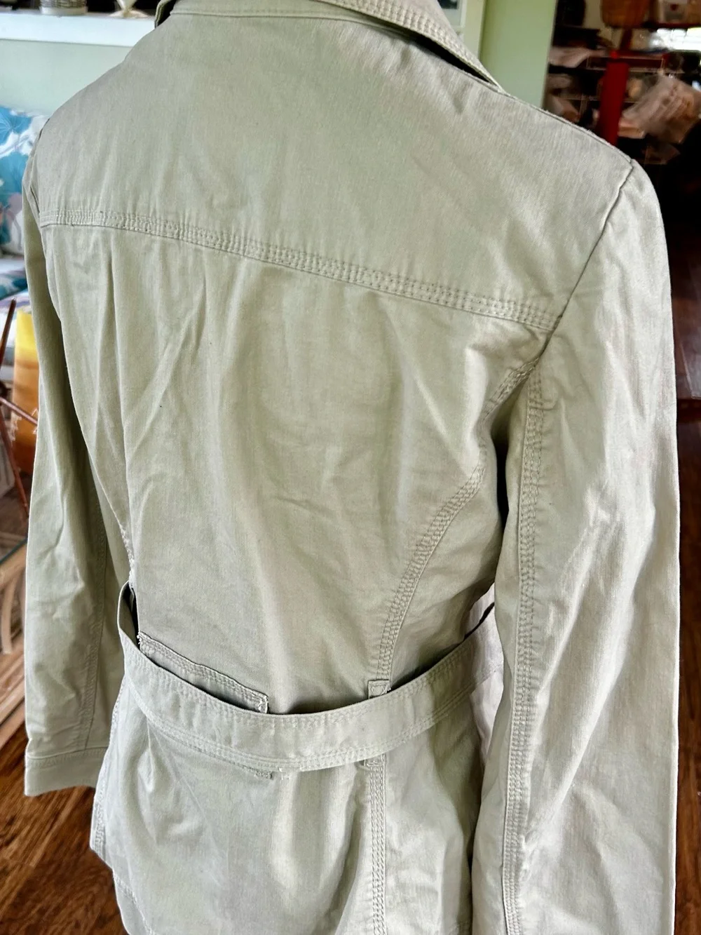 Willi Smith Beige Utility Jacket Medium - Picture 5 of 9